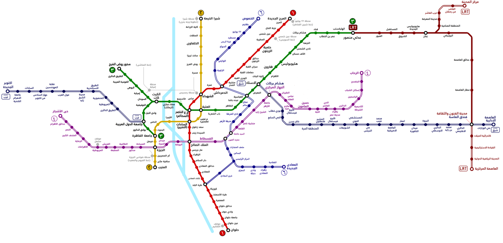 Cairo Monorail Map